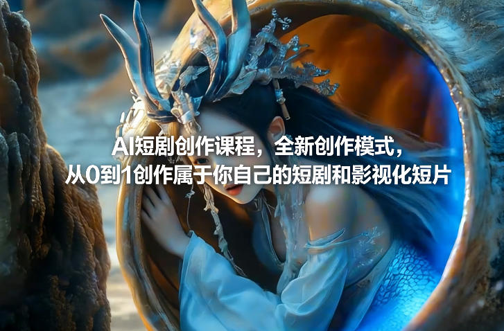 AI短剧创作课程，全新创作模式，从0到1创作属于你自己的短剧和影视化短片| 副业网