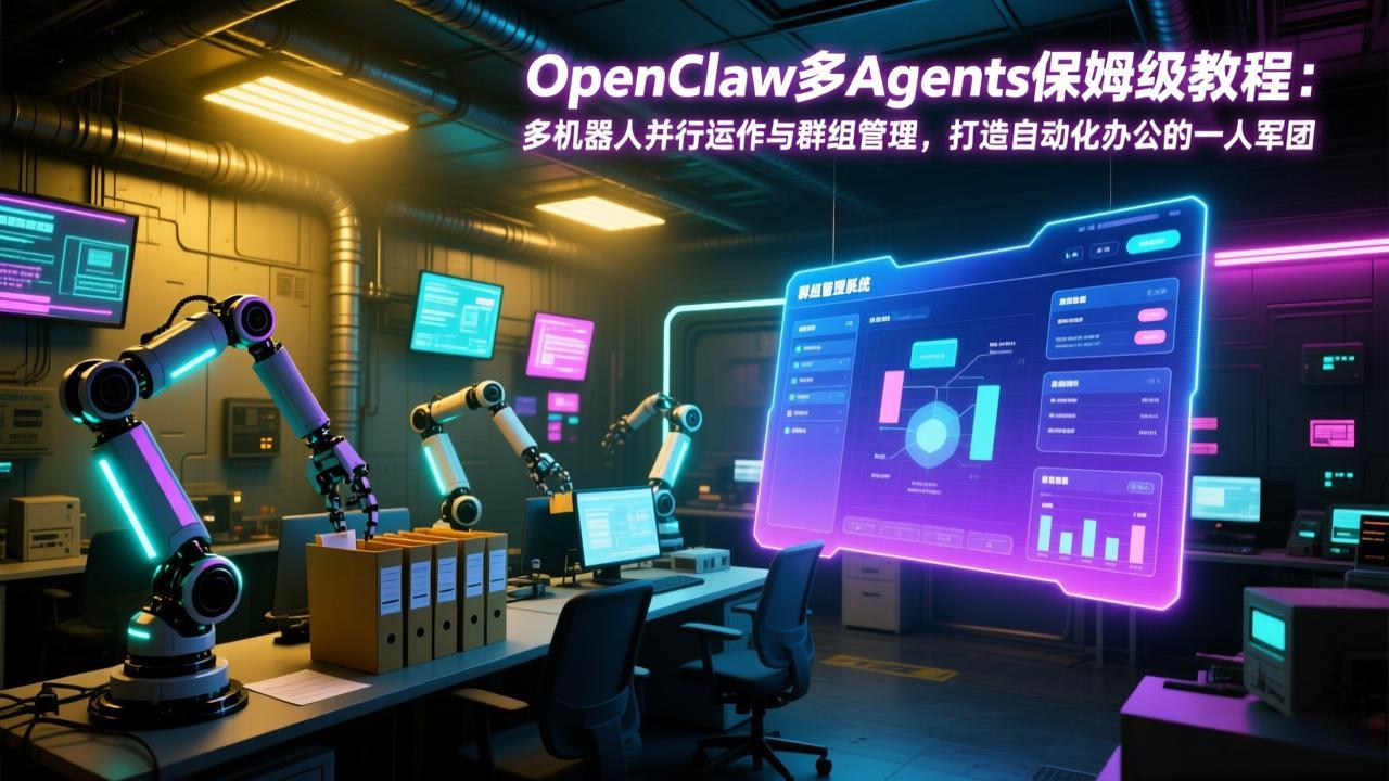 OpenClaw多Agents保姆级教程：多机器人并行运作与群组管理，打造自动化办公的一人军团| 副业网