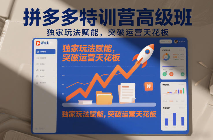 拼多多特训营高阶班，独家玩法赋能，突破运营天花板(更新26年3月)| 副业网