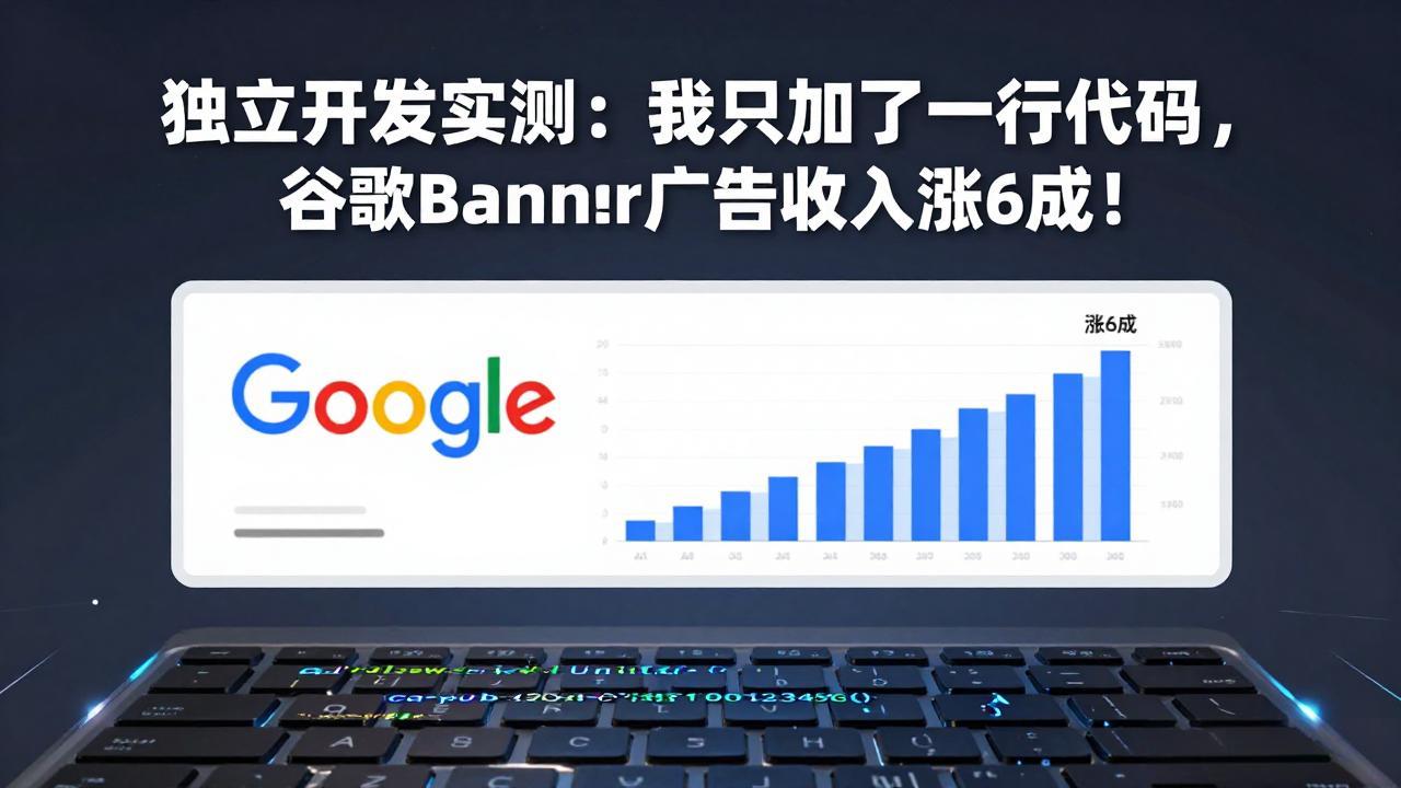付费文章：独立开发实测：我只加了一行代码，谷歌Banner广告收入涨6成！| 副业网