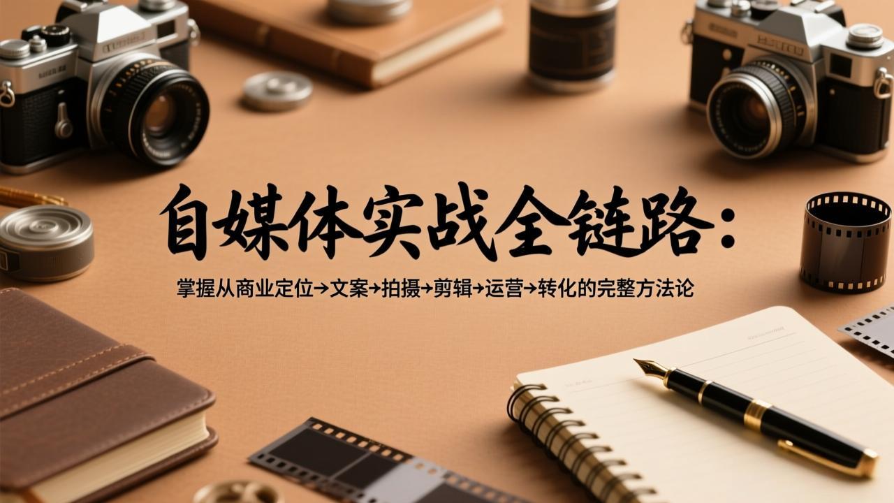 自媒体实战全链路：掌握从商业定位→文案→拍摄→剪辑→运营→转化的完整方法论| 副业网