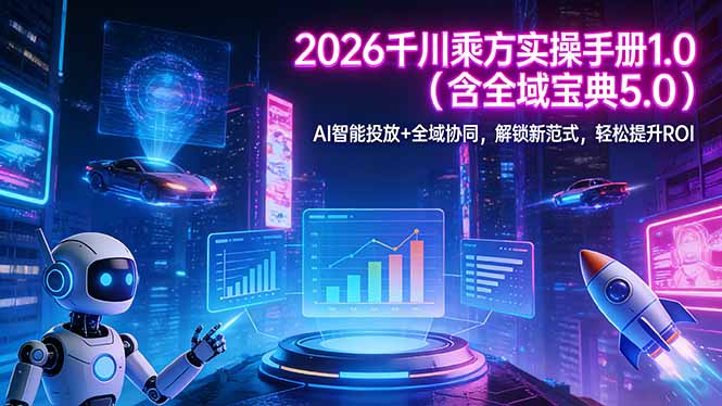 2026 千川乘方实操手册 1.0(含全域宝典 5.0| 副业网