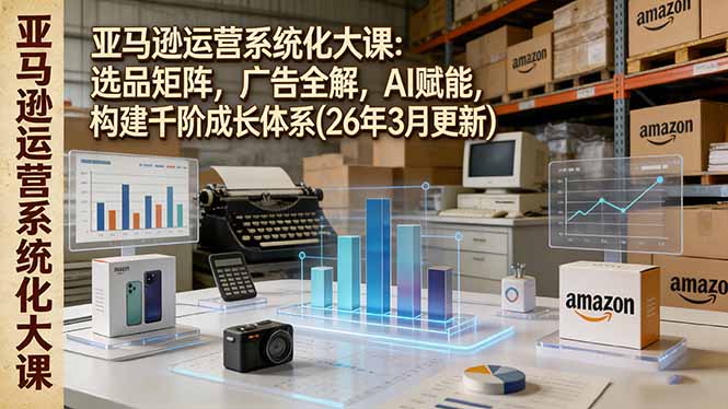 亚马逊运营系统化大课：选品矩阵，广告全解，AI赋能，构建千阶成长体系(26年3月更新| 副业网