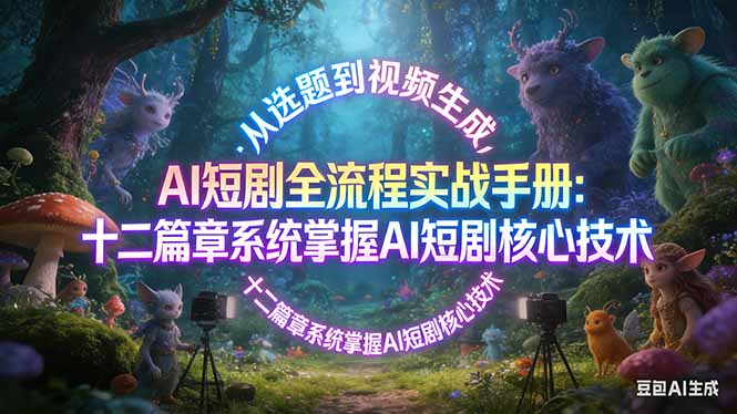 AI 短剧全流程实战手册：从选题到视频生成，十二篇章系统掌握 AI 短剧核心技术| 副业网