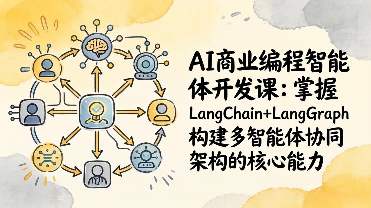 AI商业编程智能体开发课：掌握LangChain+LangGraph构建多智能体协同架构的核心能力| 副业网