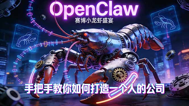 OpenClaw，小龙虾-从产品到爆款的成长之路，手把手教你如何打造一个人的公司| 副业网