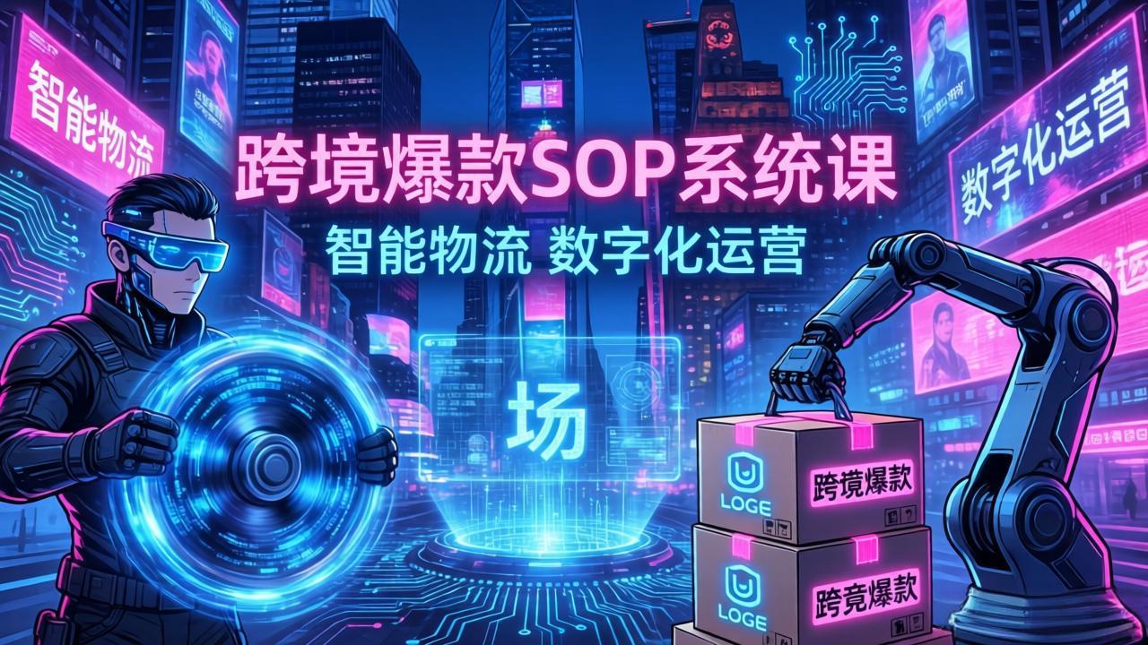 跨境爆款SOP系统课，“内容飞轮+精准投放+AI自动化”为核心，拆解“人×货×场”黄金公式| 副业网