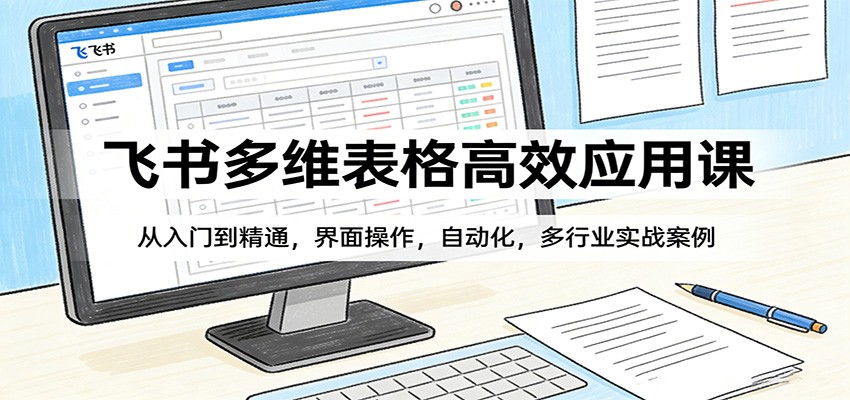 飞书多维表格高效应用课：从入门到精通，界面操作，自动化，多行业实战案例| 副业网