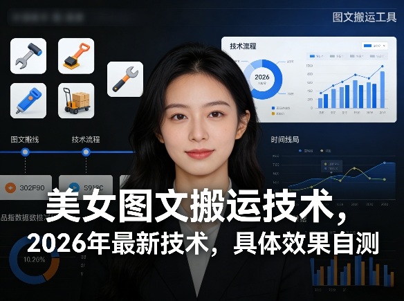 美女图文搬运技术，2026年最新技术，具体效果自测| 副业网