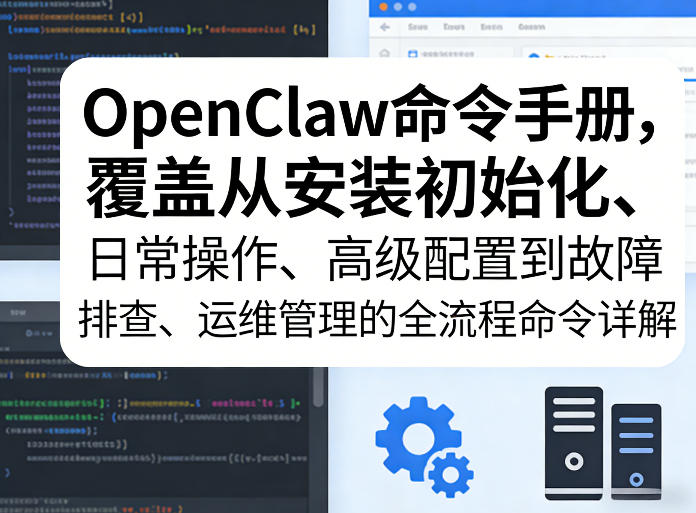 OpenClaw命令手册，覆盖从安装初始化、日常操作、高级配置到故障排查、运维管理的全流程命令详解| 副业网