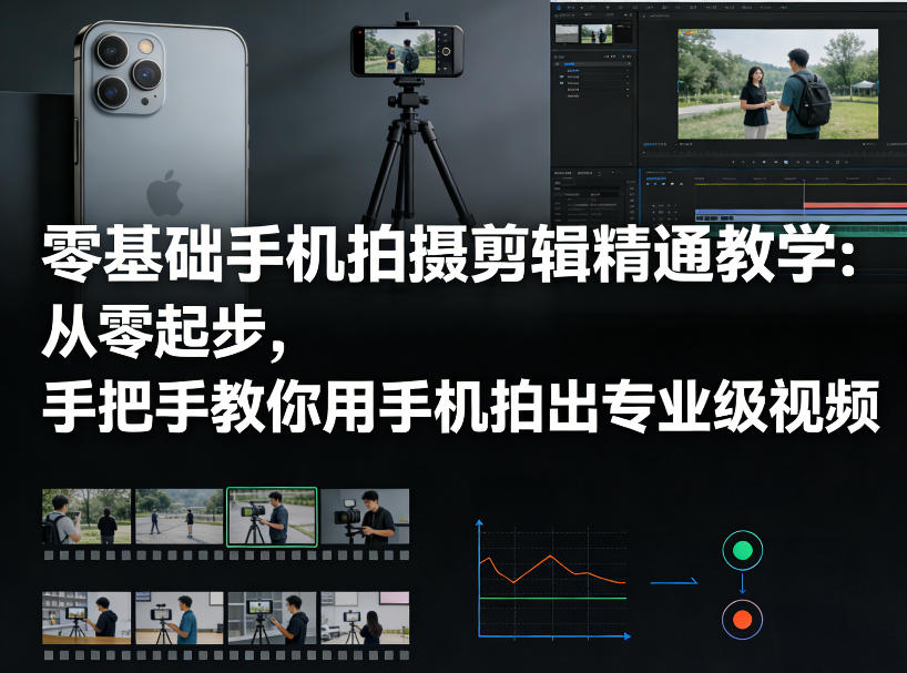 零基础手机拍摄剪辑精通教学：从零起步，手把手教你用手机拍出专业级视频| 副业网