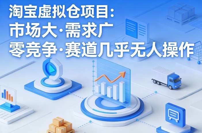 淘宝虚拟仓项目，市场大，需求广，零竞争，赛道几乎没人操作| 副业网