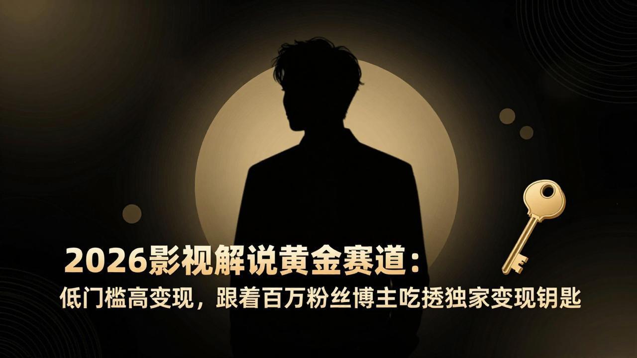 2026影视解说黄金赛道：低门槛高变现，跟着百万粉丝博主吃透独家变现钥匙| 副业网