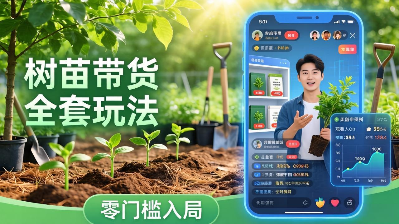 视频号AI树苗带货全套玩法：零门槛入局，掌握豆包、千问等AI工具制作树苗视频的全套流程| 副业网
