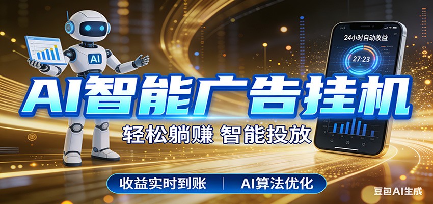 智能广告挂机新时代，利用碎片化时间实现稳定被动收益，AI帮你持续盈利| 副业网