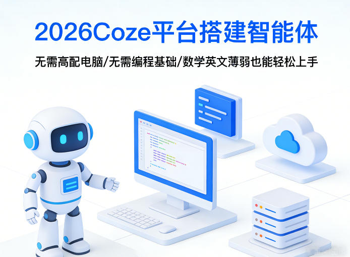2026Coze平台搭建智能体，无需高配电脑、无需编程基础，哪怕数学和英文薄弱也能轻松上手| 副业网