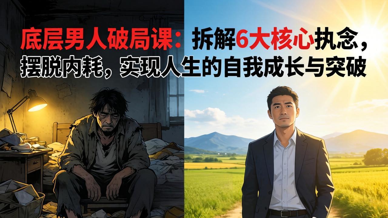 付费文章：底层男人破局课：拆解 6 大核心执念，摆脱内耗，实现人生的自我成长与突破| 副业网