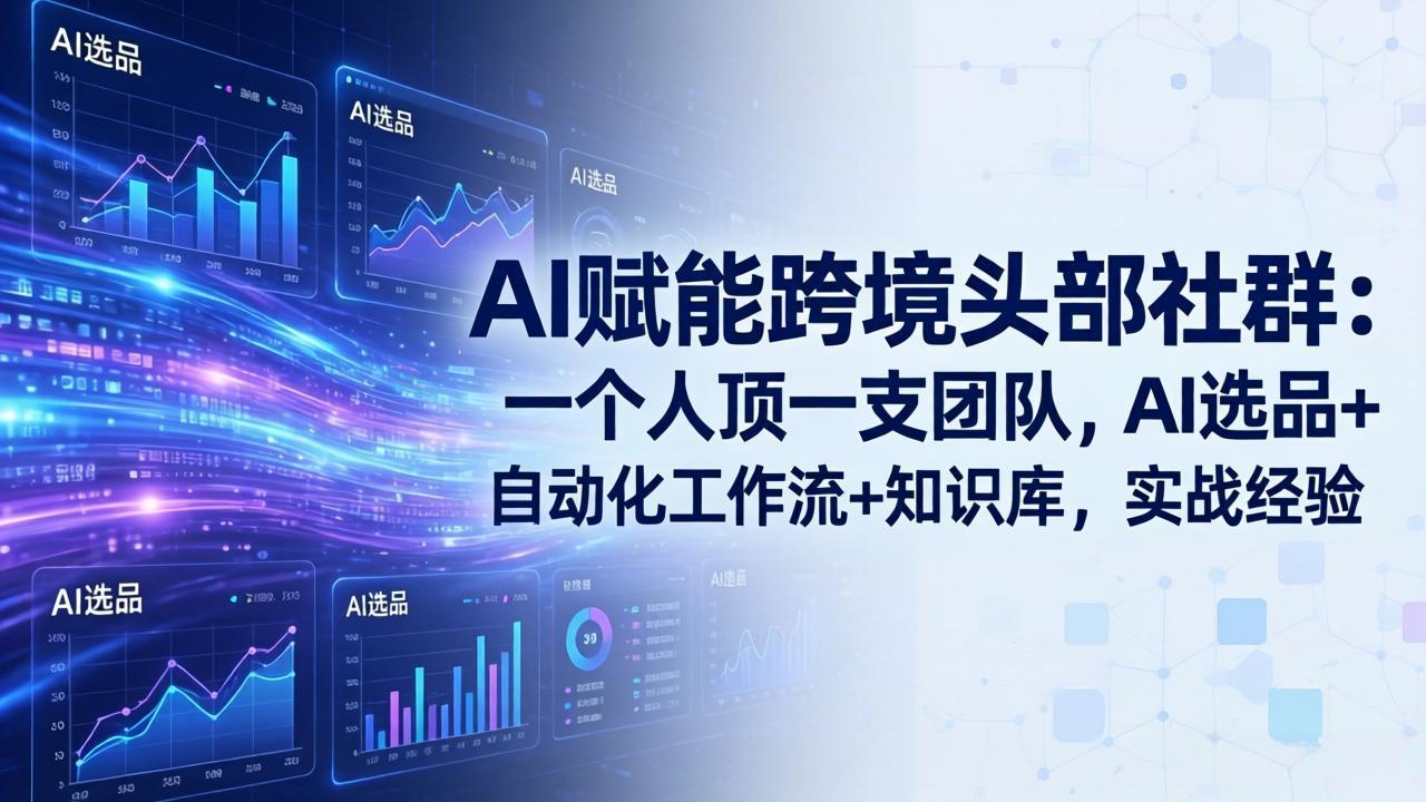 AI赋能跨境头部社群：一个人顶一支团队，AI选品+自动化工作流+知识库，实战经验-更新3月| 副业网