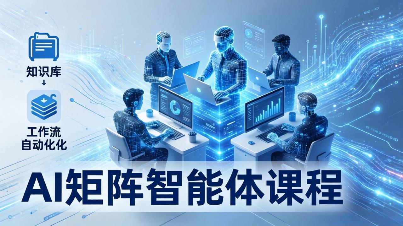 AI矩阵智能体实战：100个数字员工批量生产内容，文本知识库+工作流自动化全搞定| 副业网
