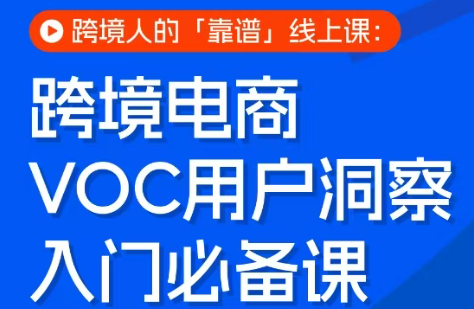 跨境电商VOC用户洞察入门必备课| 副业网