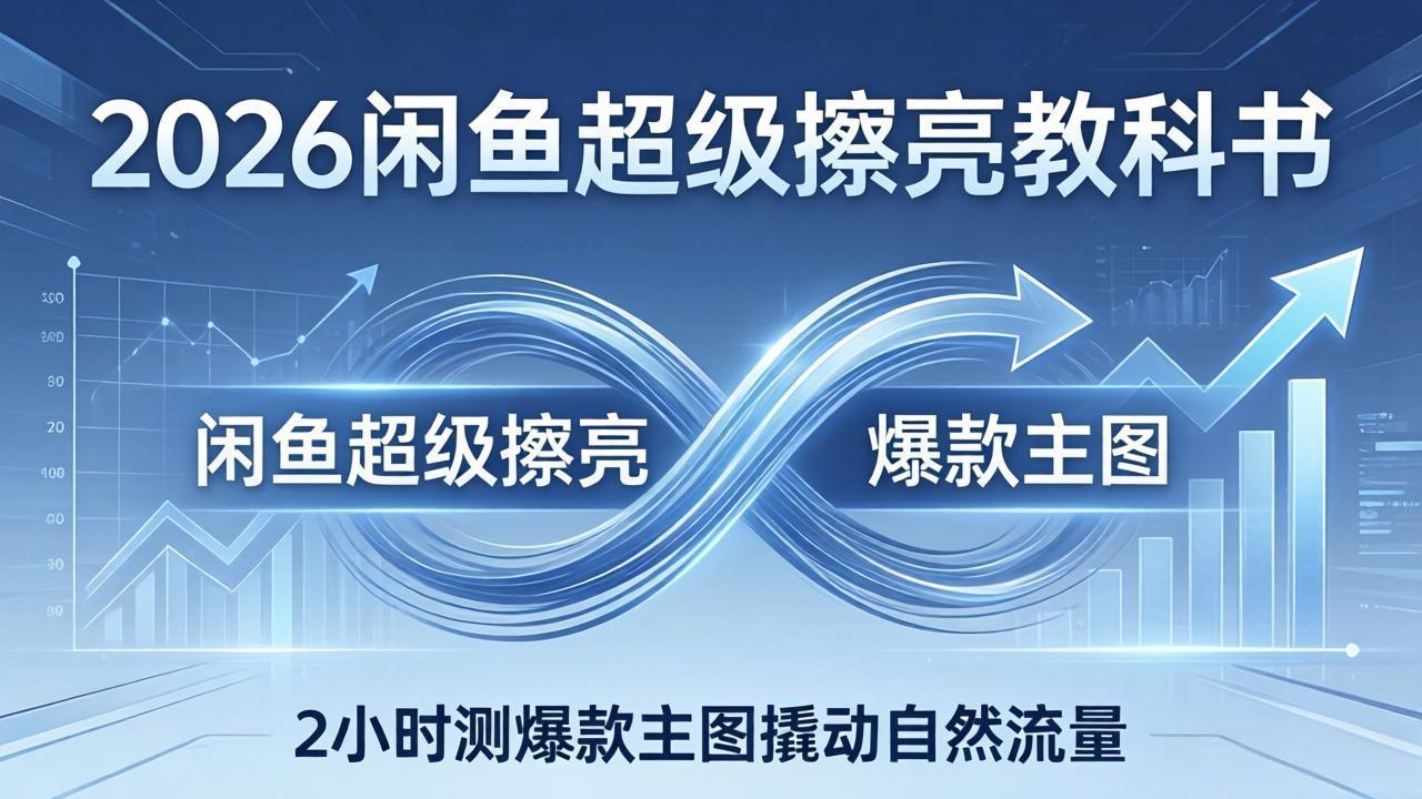 2026闲鱼超级擦亮教科书：底层逻辑出价×转化率，2小时测爆款主图撬动自然流量| 副业网