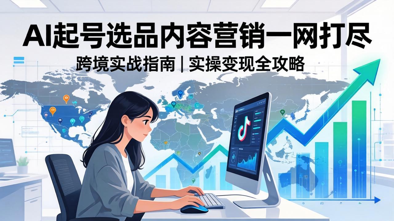 2026 TikTok 跨境AI实操：从零基础到变现全流程，AI起号选品内容营销一网打尽| 副业网
