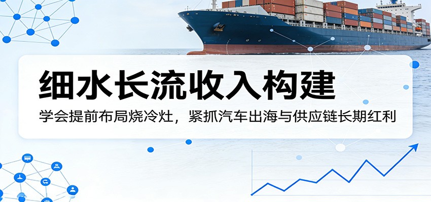 付费文章：细水长流收入构建，学会提前布局烧冷灶，紧抓汽车出海与供应链长期红利| 副业网