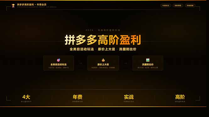 拼多多高阶盈利年费会员(更新3月31| 副业网