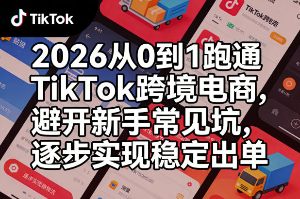 2026从0到1跑通TikTok跨境电商，避开新手常见坑，逐步实现稳定出单| 副业网