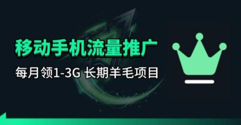 手机流量领取推广_每月一轮，刚需类的长期项目| 副业网