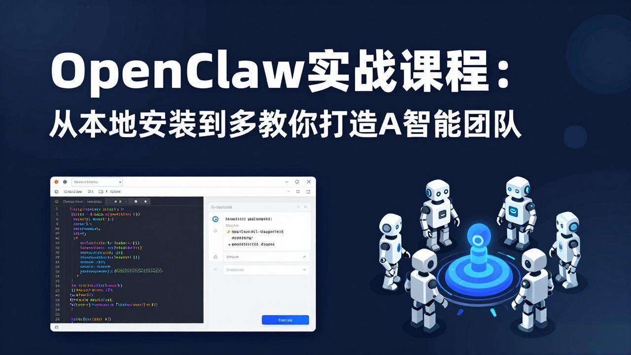 OpenClaw实战课程：从本地安装到多Agent协同，手把手教你打造AI智能团队| 副业网