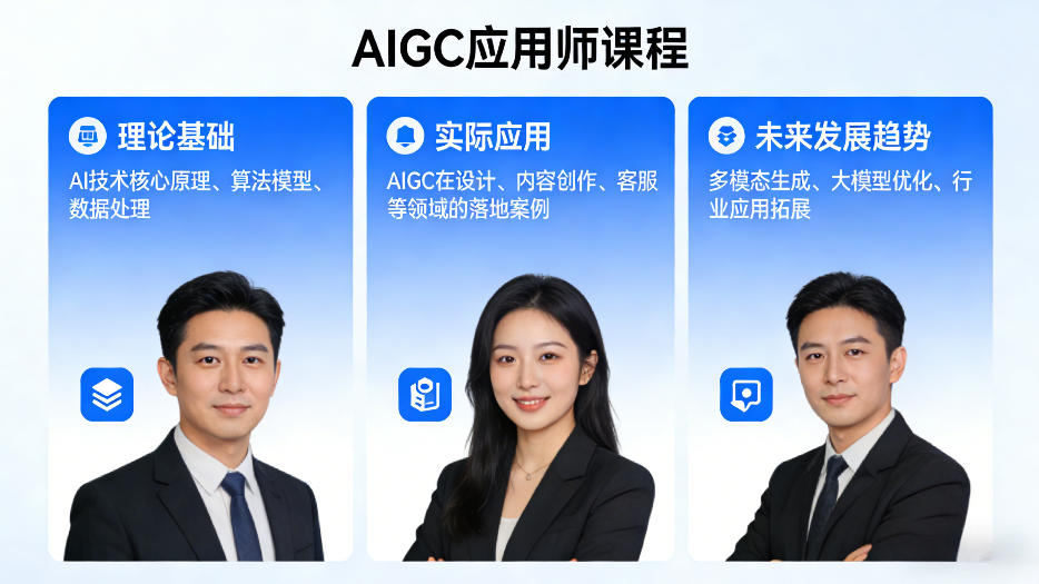 AIGC应用师课程，覆盖了AI技术的理论基础、实际应用、以及未来发展趋势| 副业网