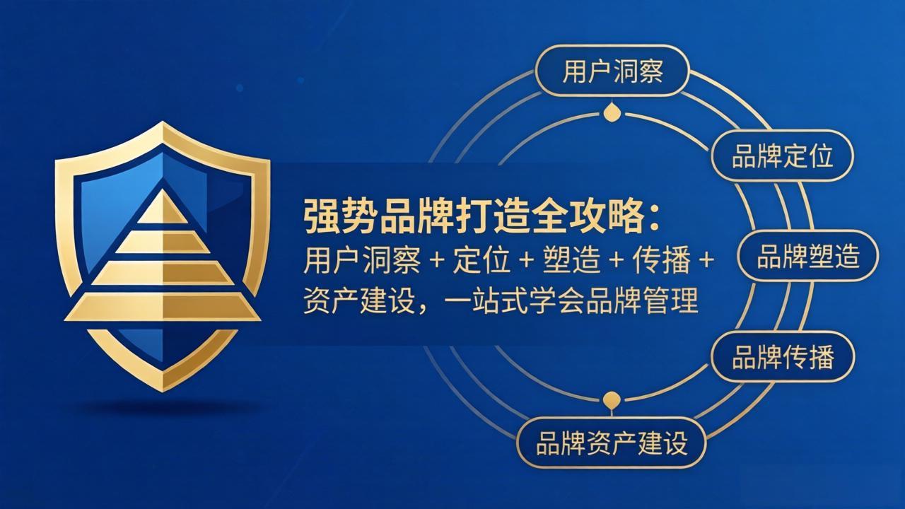 强势品牌打造全攻略：用户洞察 + 定位 + 塑造 + 传播 + 资产建设，一站式学会品牌管理| 副业网