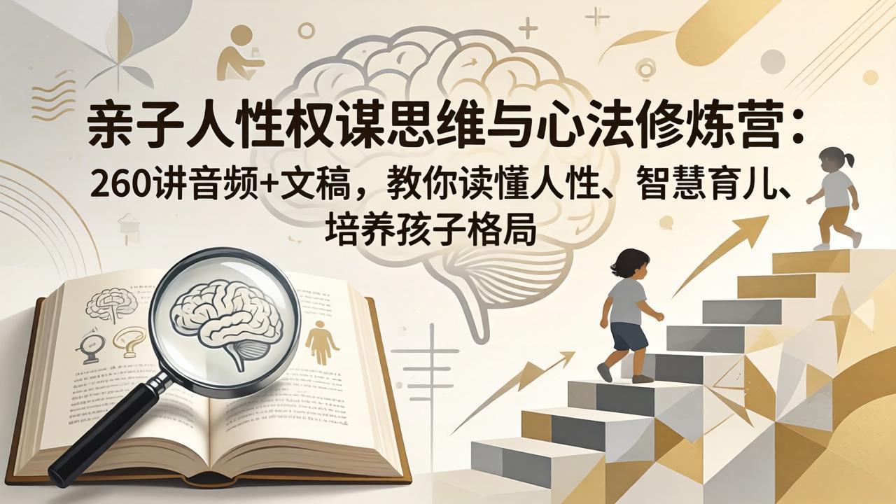 亲子人性权谋思维与心法修炼营：260讲音频+文稿，教你读懂人性、智慧育儿、培养孩子格局| 网创圈