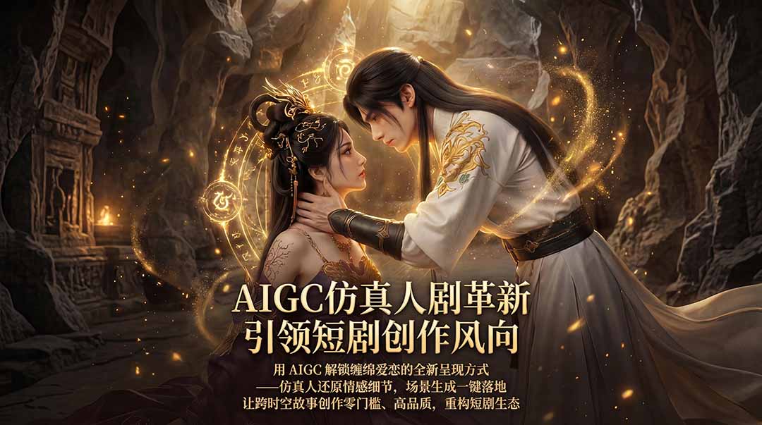 AIGC 仿真人短剧创作革新，解锁仙侠爱恋全新呈现，一键出高质场景，零门槛打造爆款剧集| 网创圈
