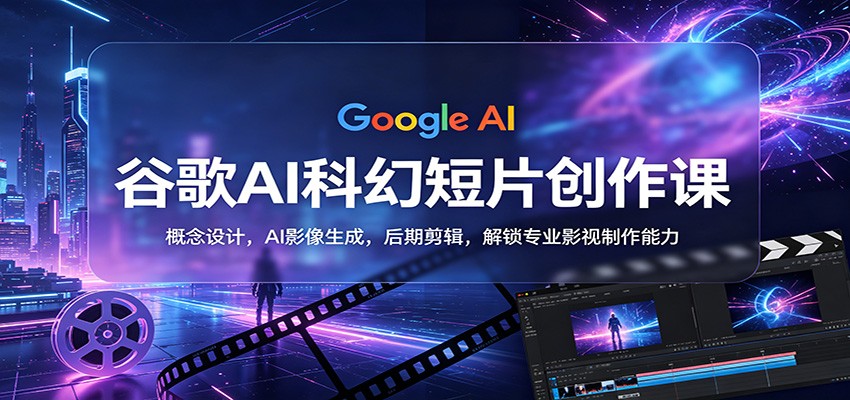 谷歌AI科幻短片创作课：概念设计，AI影像生成，后期剪辑，解锁专业影视制作能力| 网创圈