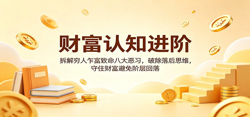 财富认知进阶：拆解穷人乍富致命八大恶习，破除落后思维，守住财富避免阶层回落| 网创圈