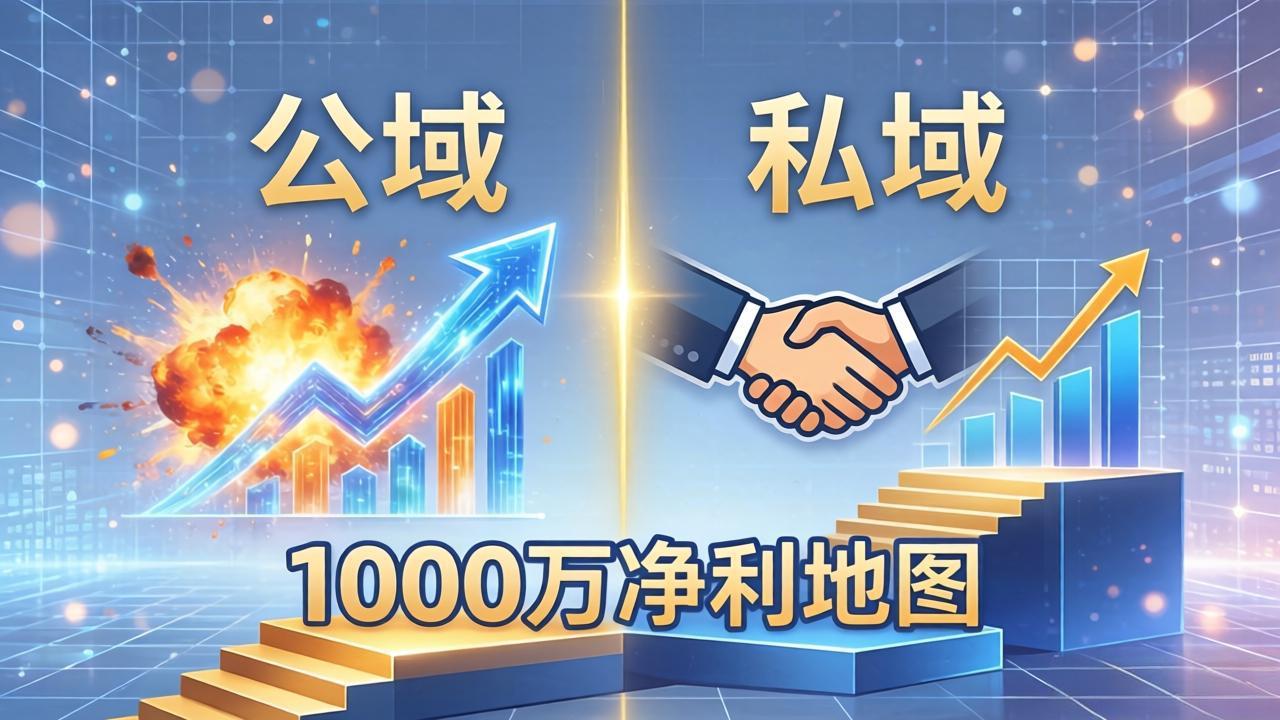 公域玩命出爆款，私域悄悄做成交：这套AI内训课，2026给你打通1000万净利的地图| 网创圈