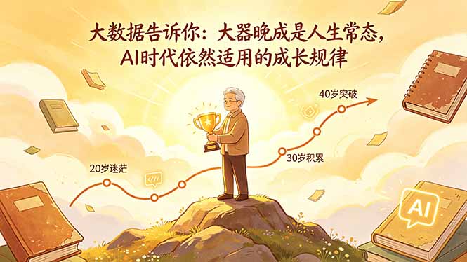 付费文章：大数据告诉你：大器晚成是人生常态，AI 时代依然适用的成长规律| 网创圈