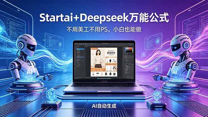 AI自动做电商详情页：Startai+Deepseek万能公式，不用美工不用PS，小白也能做| 网创圈