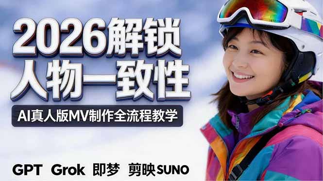 2026独创解锁人物一致性：AI真人版MV制作，不讲空话，不拼概念，全流程实操| 网创圈