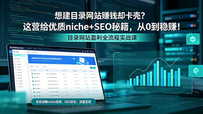 想建目录网站赚钱却卡壳？这营给优质 niche+SEO 秘籍，从 0 到稳赚！| 网创圈
