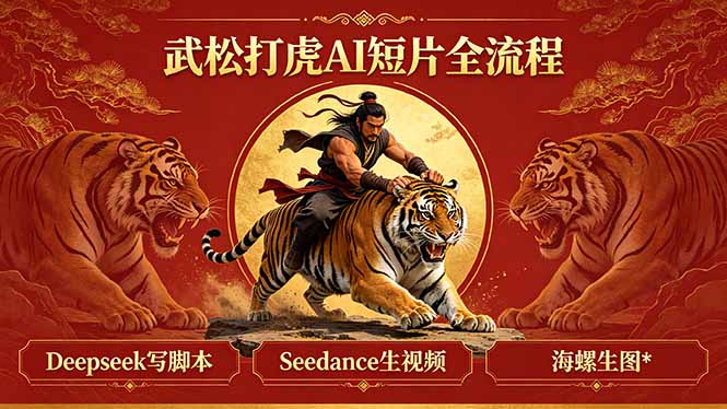 武松打虎AI短片全流程：Deepseek写脚本+Seedance生视频+海螺生图| 网创圈