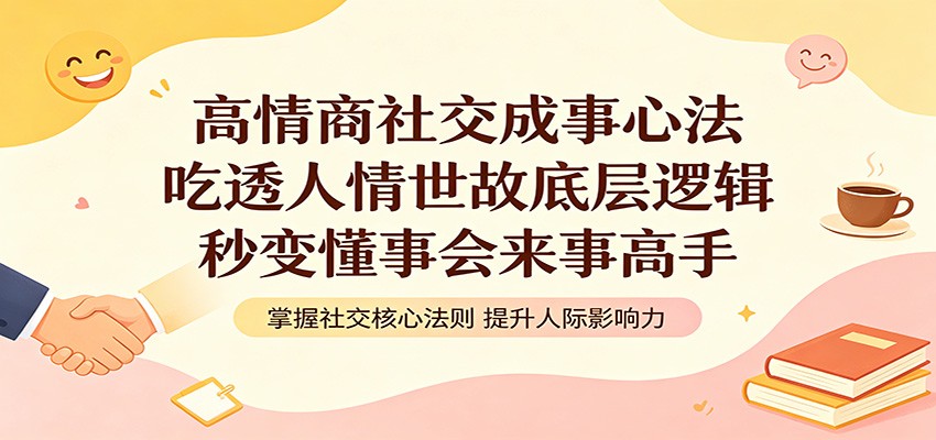 高情商社交成事心法：吃透人情世故底层逻辑，秒变懂事会来事高手| 网创圈