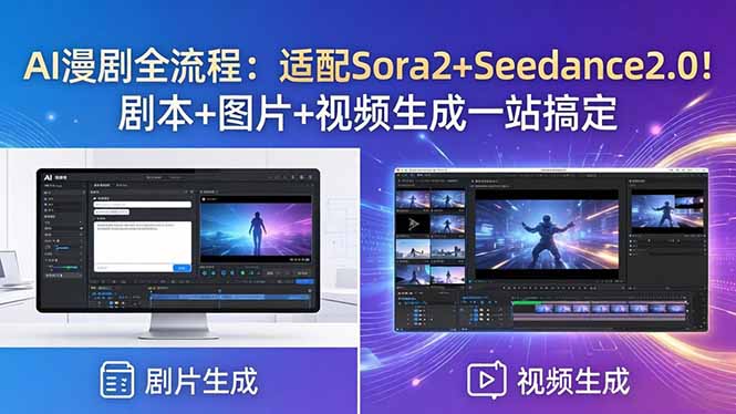 AI漫剧全流程：适配Sora2+Seedance2.0！剧本+图片+视频生成一站搞定| 网创圈