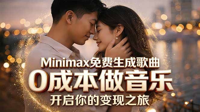 Minimax免费生成歌曲实测！0成本做音乐，说唱流行Lofi一键生成| 网创圈