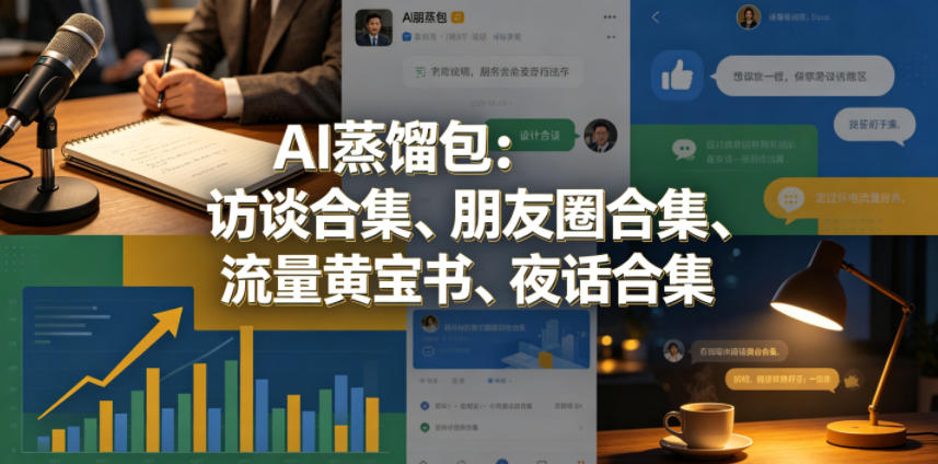 AI蒸馏包：访谈合集、朋友圈合集、流量黄宝书、夜话合集【文档】| 网创圈