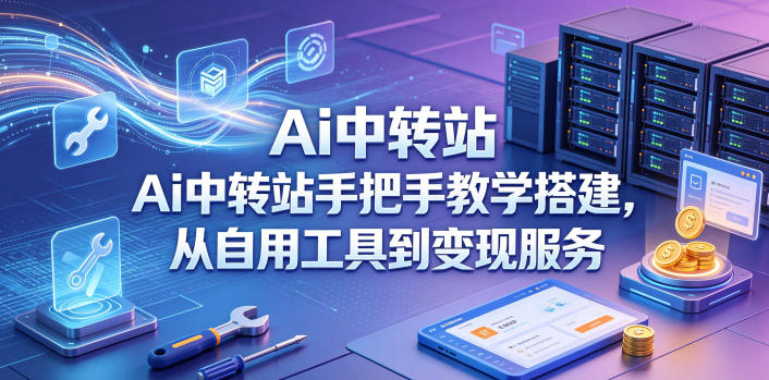 Ai中转站手把手教学搭建，从自用工具到变现服务| 网创圈