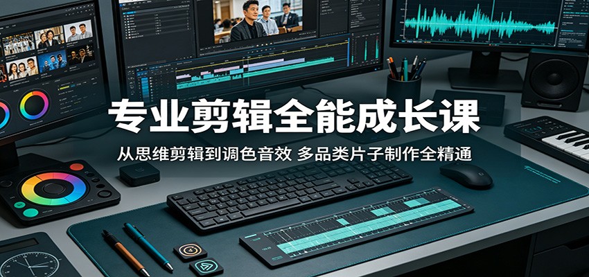 专业剪辑全能成长课：从思维剪辑到调色音效，多品类片子制作全精通| 网创圈
