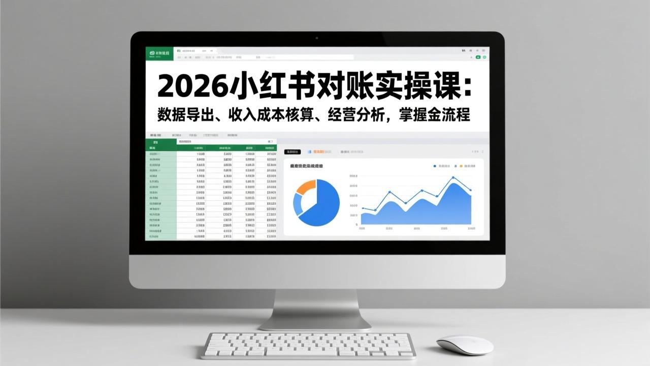 2026小红书对账实操课：数据导出、收入成本核算、经营分析，掌握全流程| 副业网